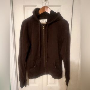 J Crew Sherpa Hoodie - Brown - XL